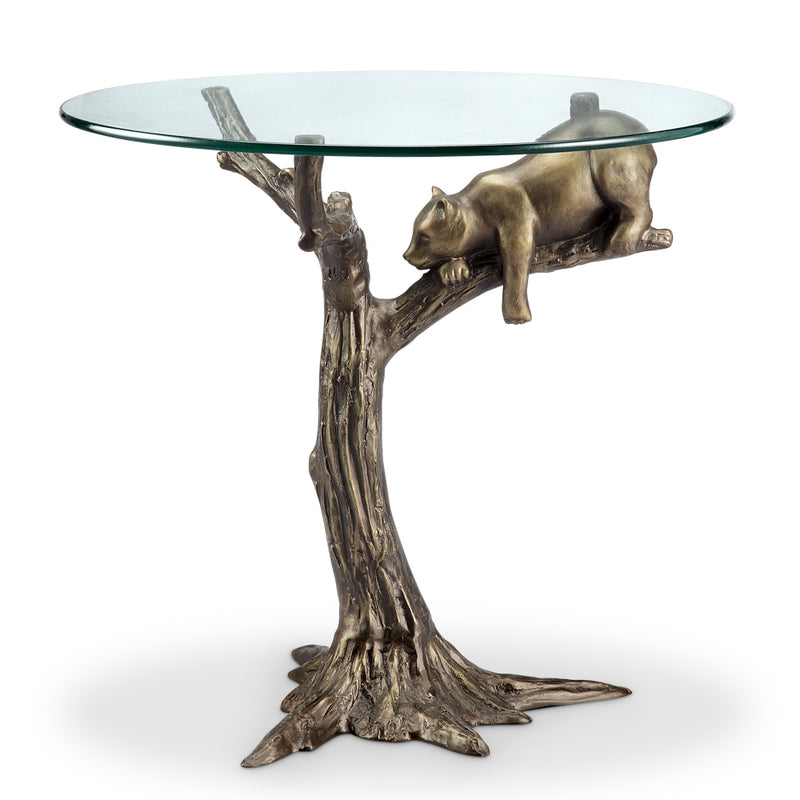 Sleepy Bear on Tree End Table