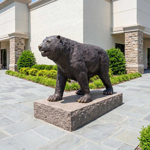 bear mascot statue made of bronze for sale