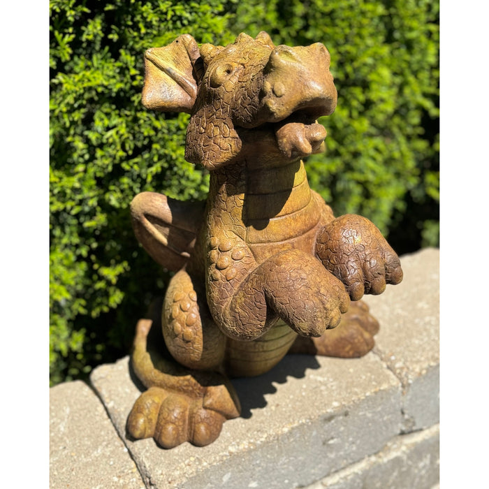 Bella Dragon Garden Statue- Cast Stone
