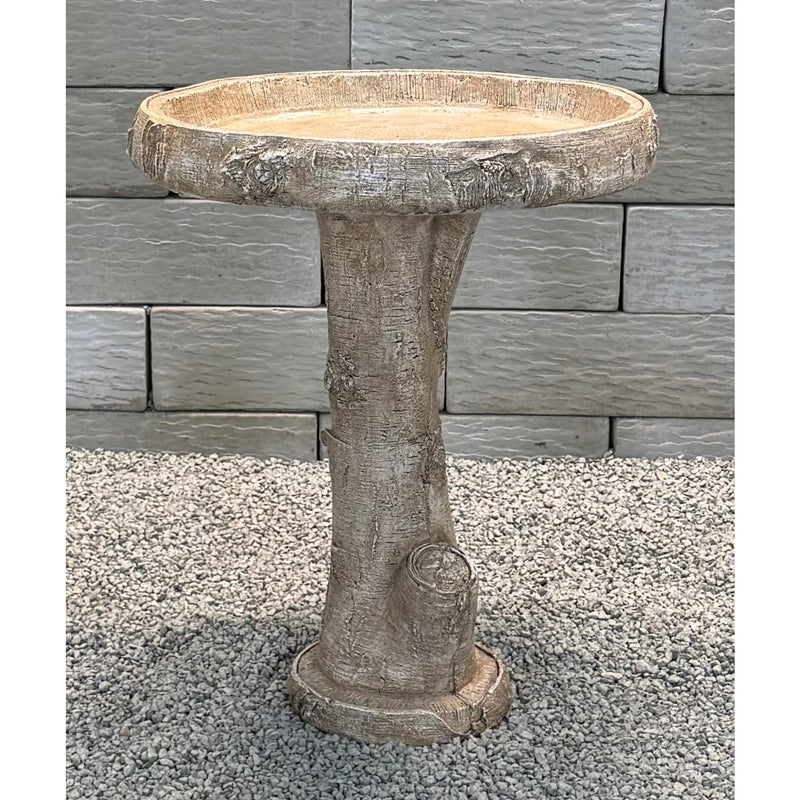 Birch Birdbath-Cast Stone