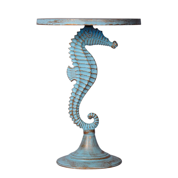 Blue Seahorse End Table
