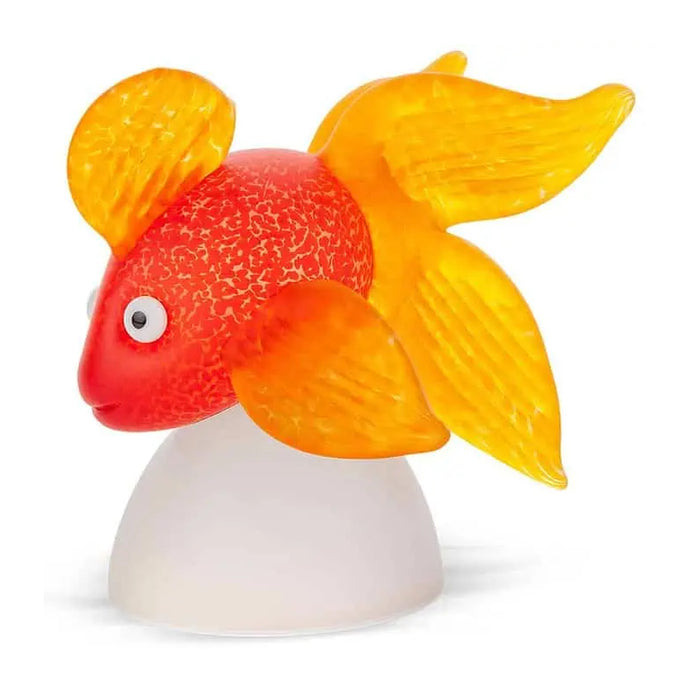 Ornada Art Glass Fish Sculpture by Borowski-Red