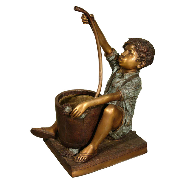 Boy with Hose Bronze Fountain Sculpture