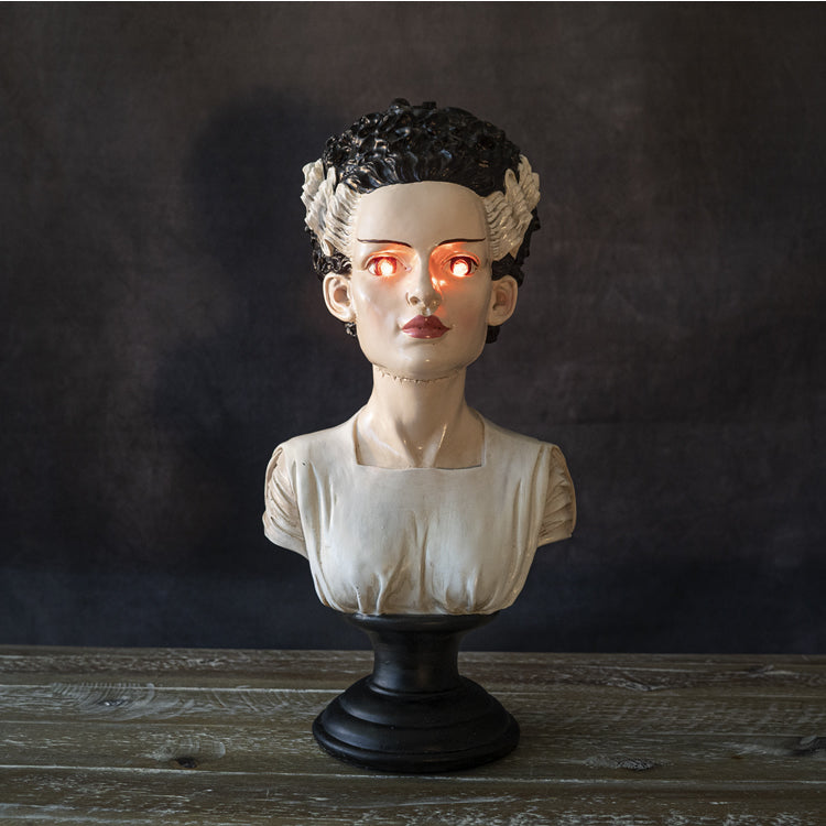 Bride of Frankenstein Bust with LED Lights