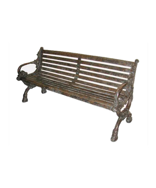 Bronze Long Outdoor Garden Bench