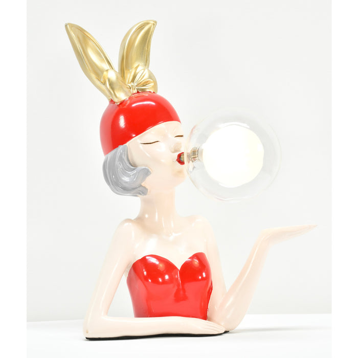 Bubble Girl Statue Lamp III