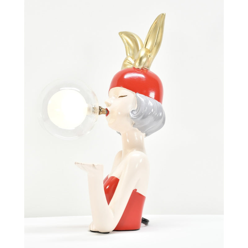 Bubble Girl Statue Lamp III
