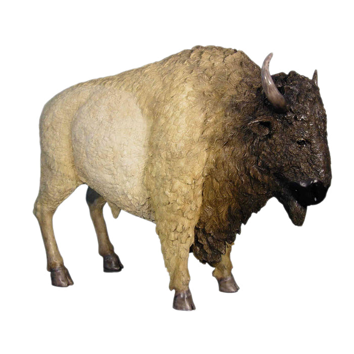 Standing Buffalo Bronze Sculpture