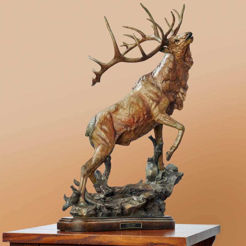 Call to Contest Elk Sculpture by Stephen Herrero