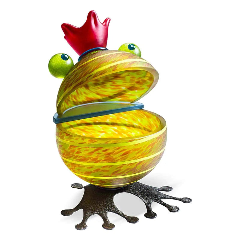 Carry Art Glass Frog Bowl by Borowski-Olive