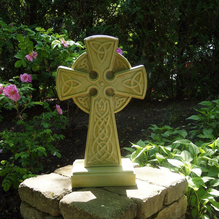 Celtic Cross Garden Statue- Cast Stone