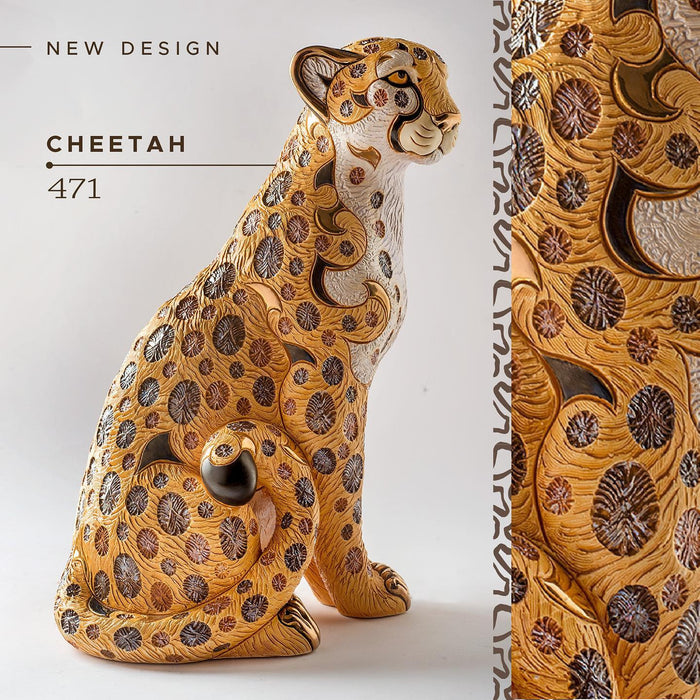De Rosa Cheetah Sculpture-Ceramic
