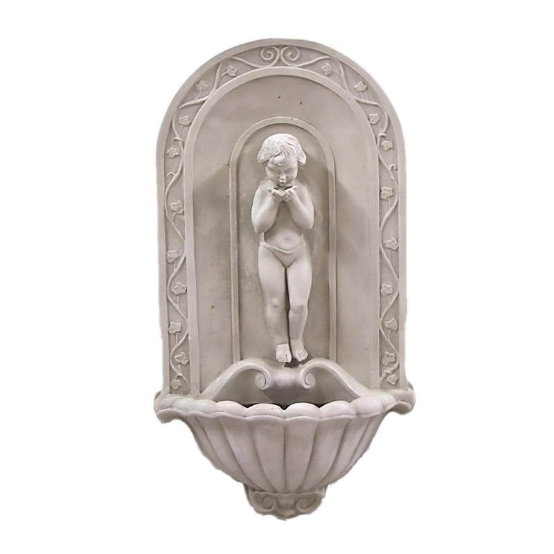 Cherub Blowing Kisses Wall Fountain