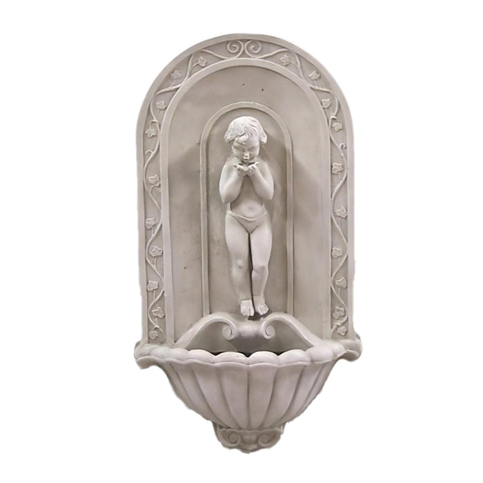 Cherub Blowing Kisses Wall Fountain