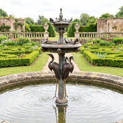 decorative fountain with egrets. Garden fountain ideas