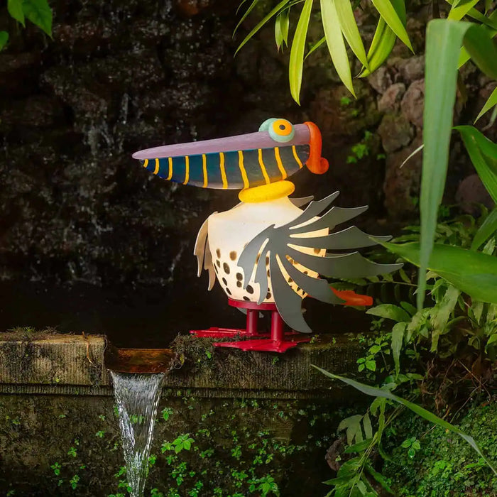 Cooper the Pelican Art Glass Sculpture by Borowski-White