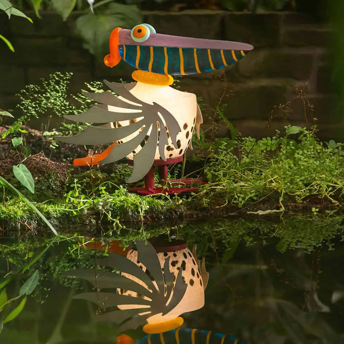 Cooper the Pelican Art Glass Sculpture by Borowski-White