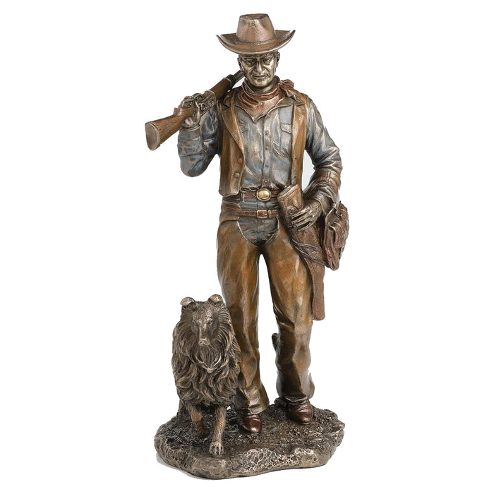Cowboy with Dog Statue