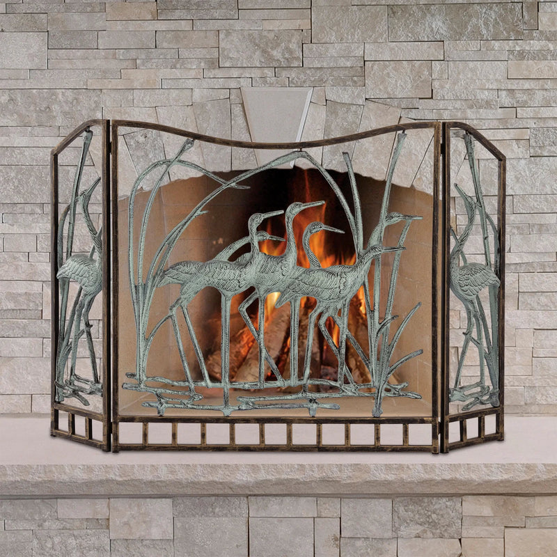 Crane Triple Panel Fireplace Screen