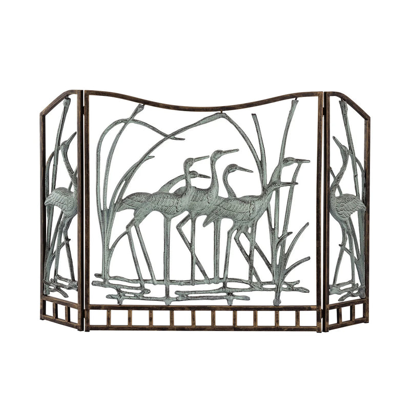 Crane Triple Panel Fireplace Screen