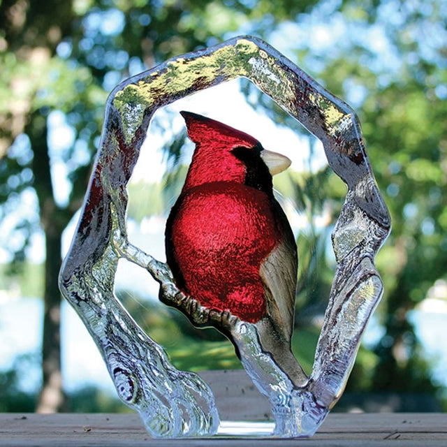 Crystal Cardinal Sculpture