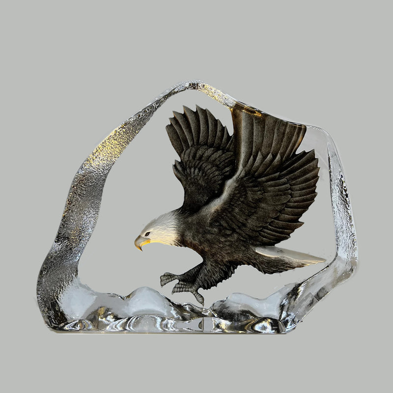 Large Crystal Eagle in Flight Sculpture