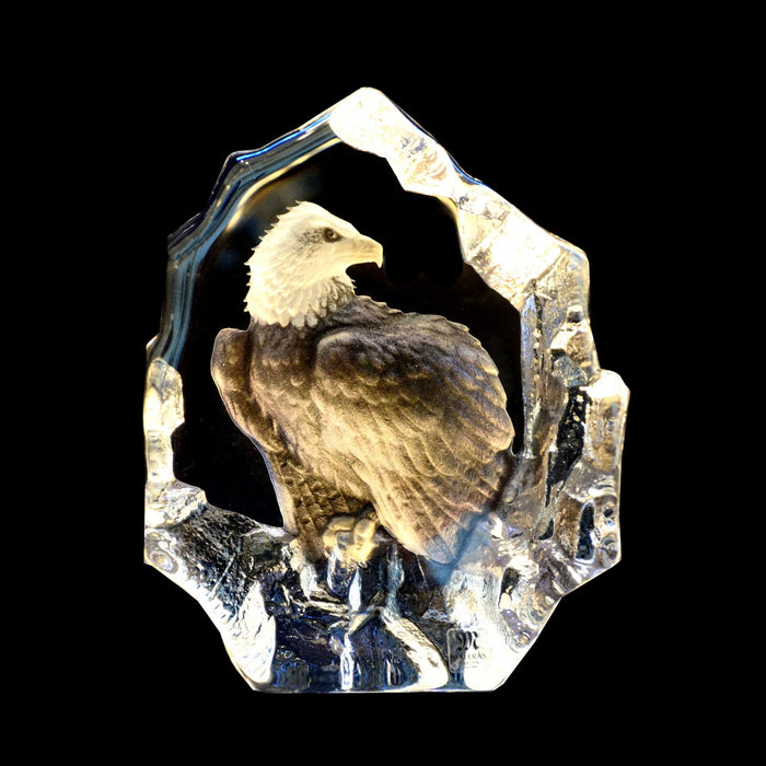 Bald Eagle Crystal Sculpture