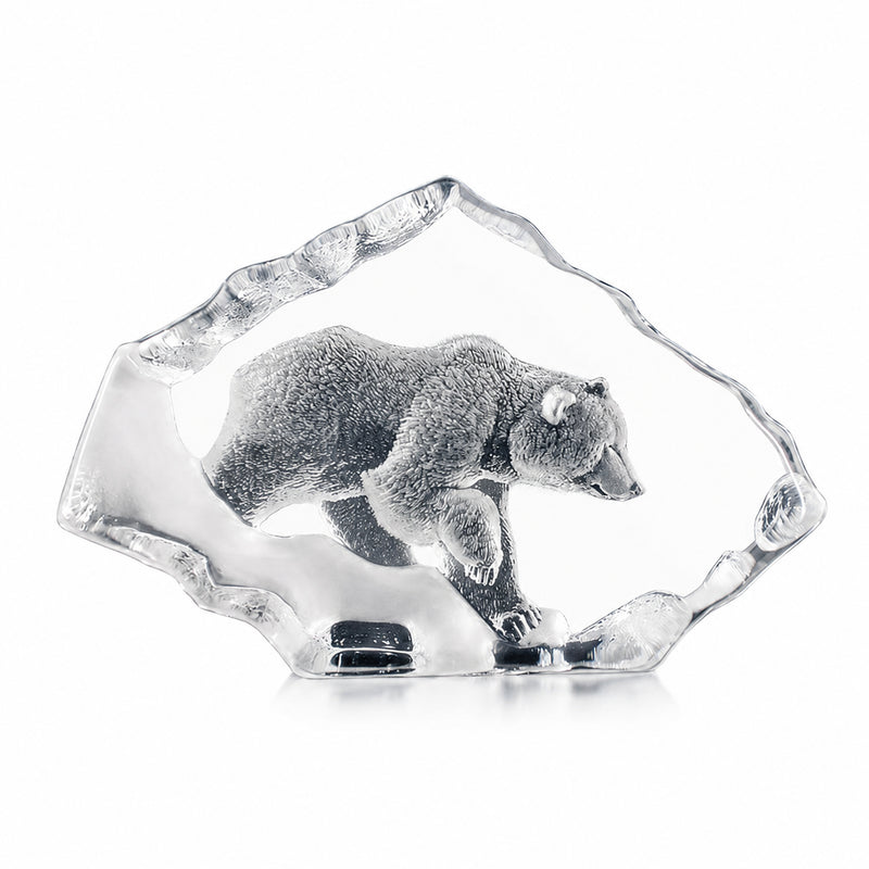 Crystal Grizzly Bear Statue