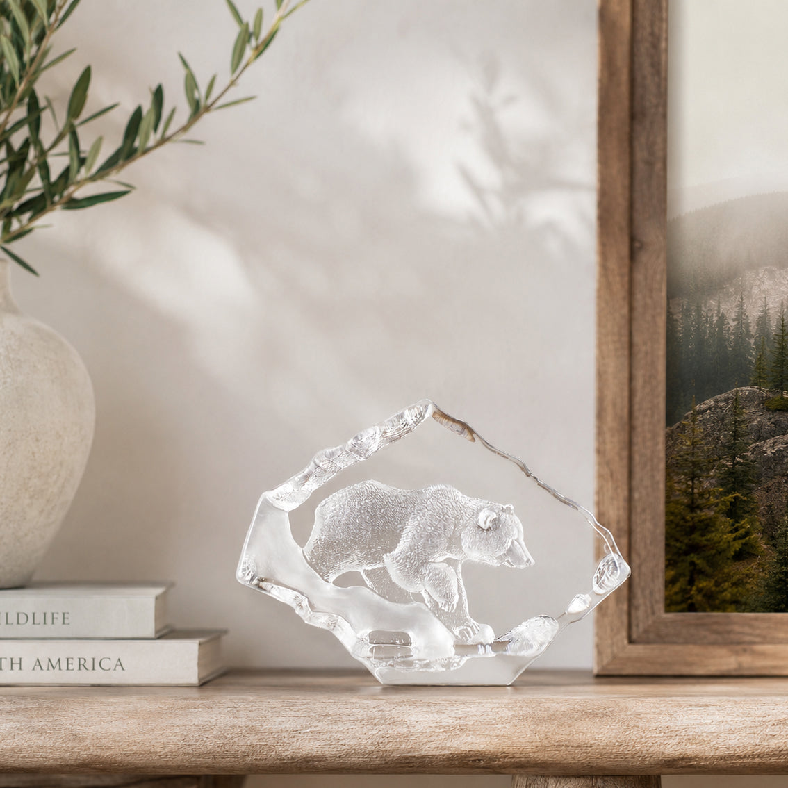 Crystal Grizzly Bear Statue by Mats Jonasson — AllSculptures