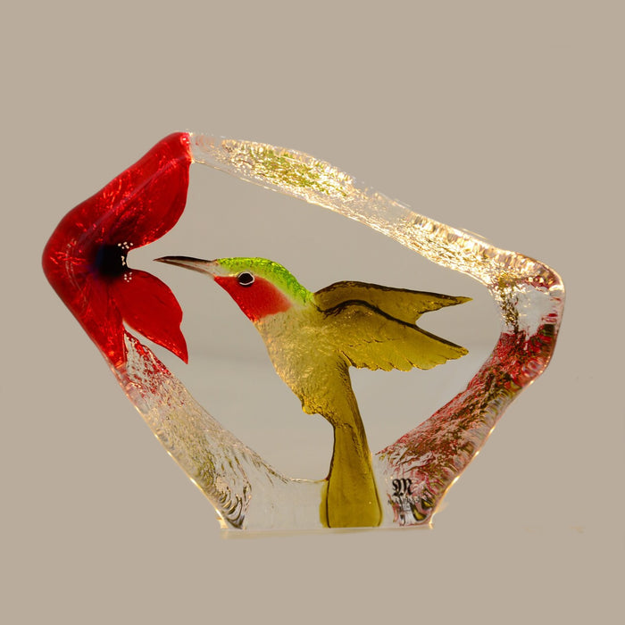 Crystal Hummingbird Sculpture