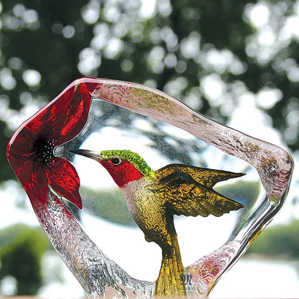 Crystal Hummingbird Sculpture