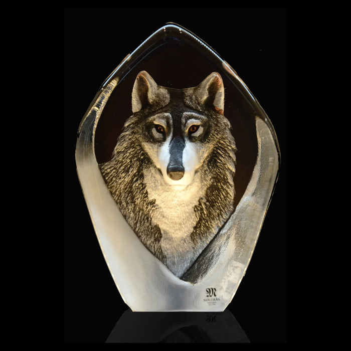 Crystal Wolf Statue