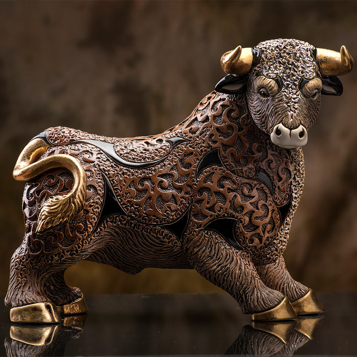 Brave Bull Sculpture-Ceramic
