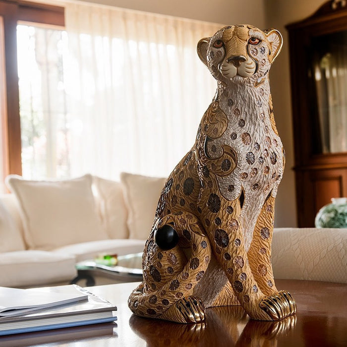 De Rosa Cheetah Sculpture-Ceramic