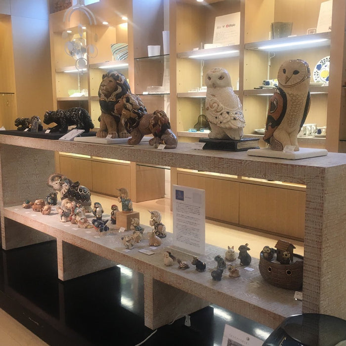 De Rosa Hen and Rooster Figurines Set of 2-Ceramic