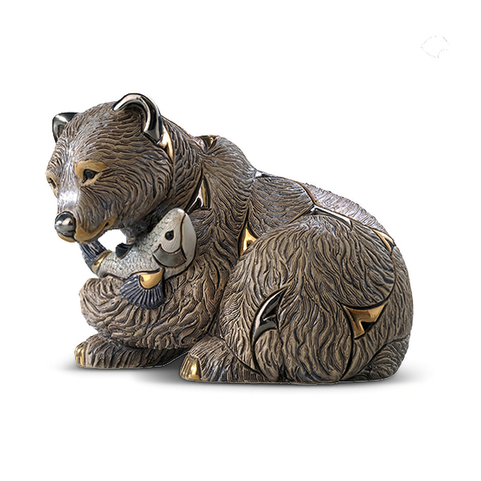 Grizzly Bear Sculpture-Ceramic