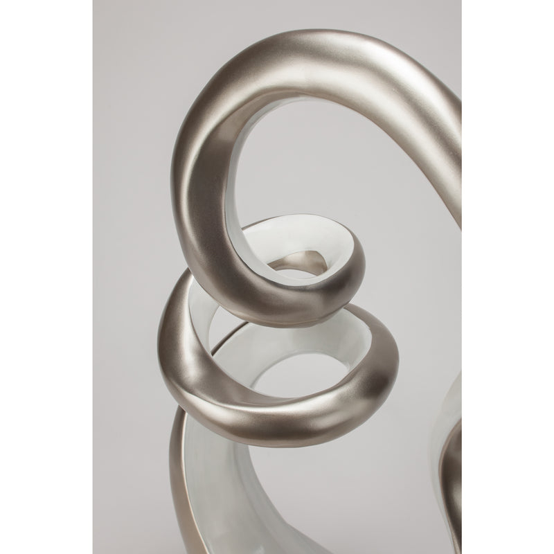 Imagine Modern Sculpture-Silver & White