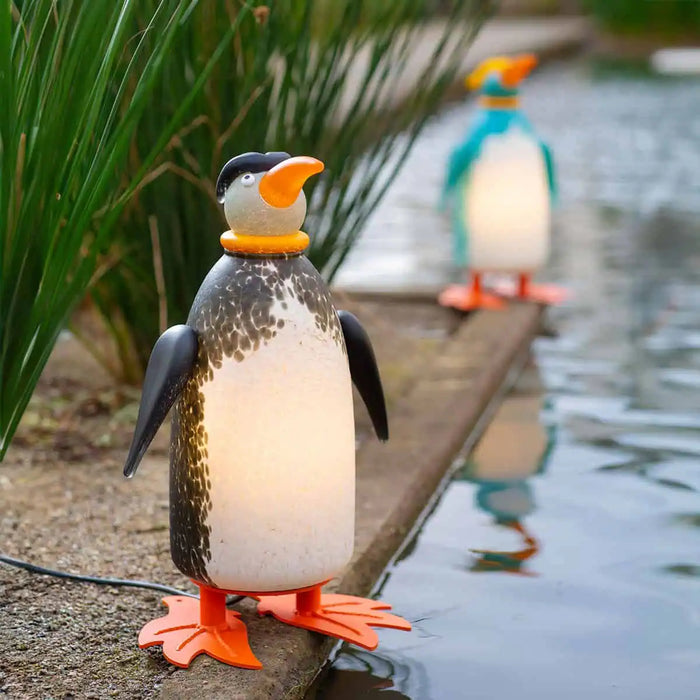 Diver the Penguin Art Glass Sculpture by Borowski-Black