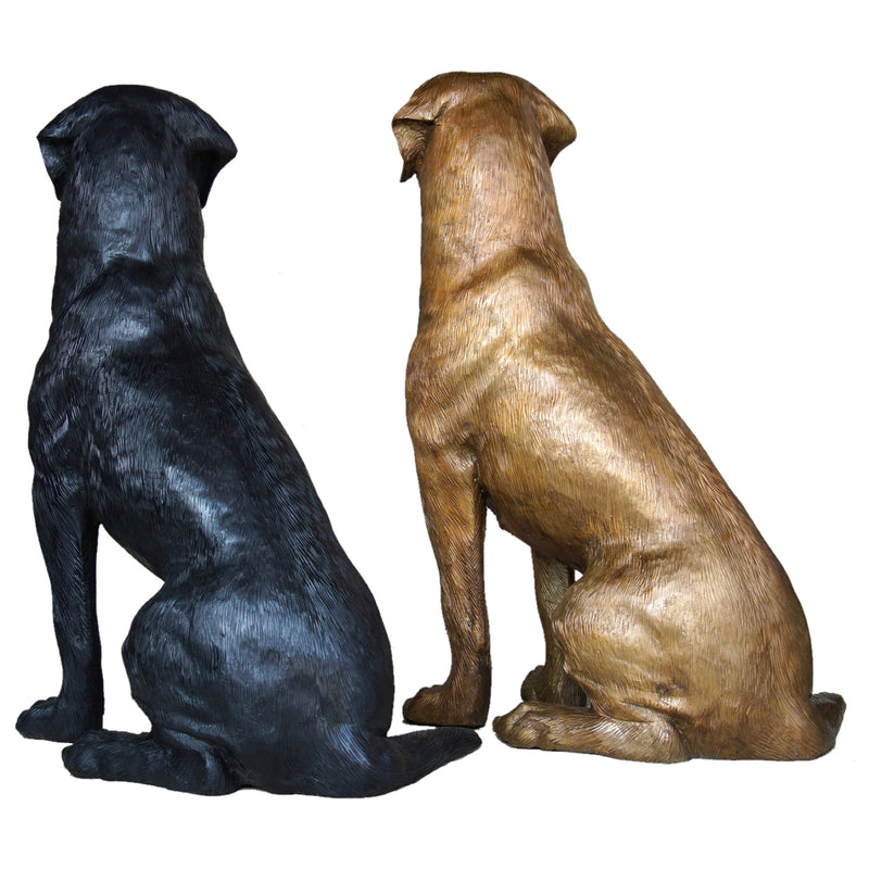 Bronze Sitting Labrador Retriever Sculpture