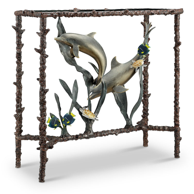 Dolphin Duo Lobby Console Table
