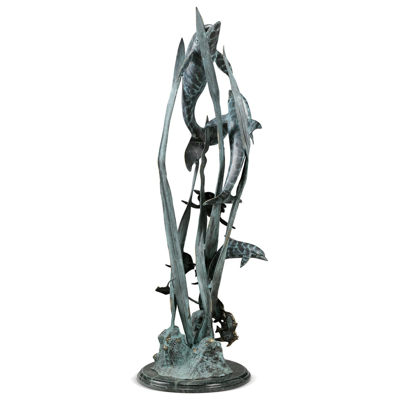 Dolphin Seaworld Seascape Sculpture