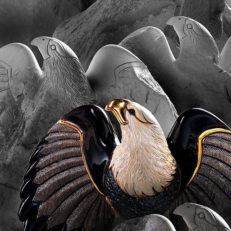 Bald Eagle Sculpture-Ceramic