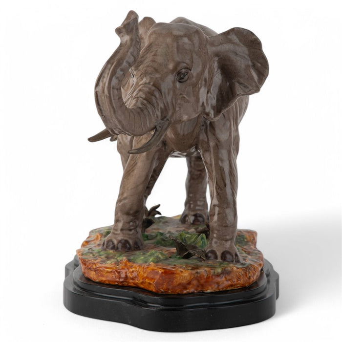 Elephant Sculpture-Porcelain & Bronze