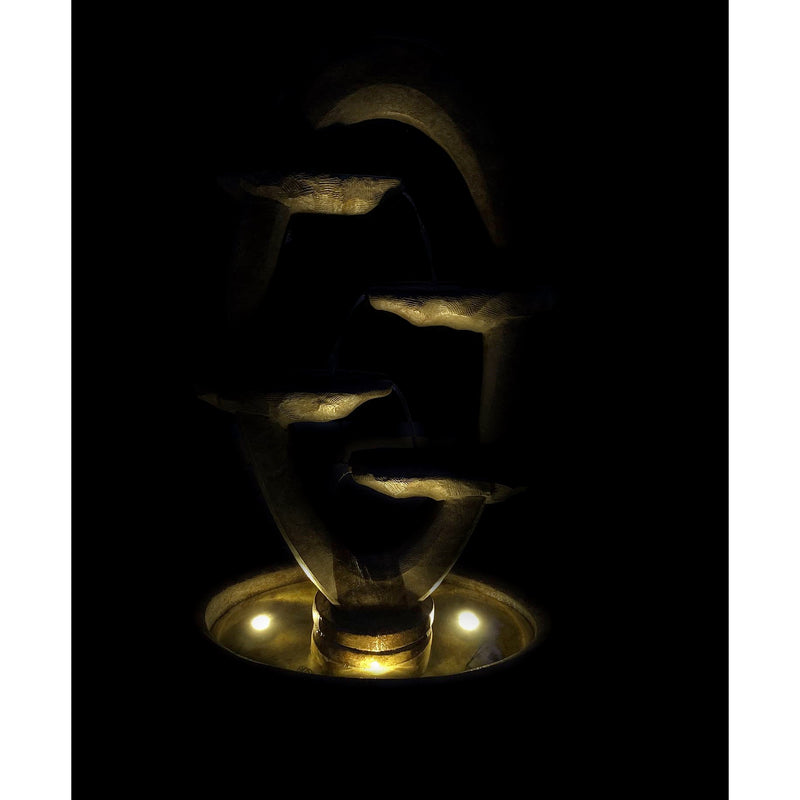 Ellipse Fountain- Cast Stone-59"H