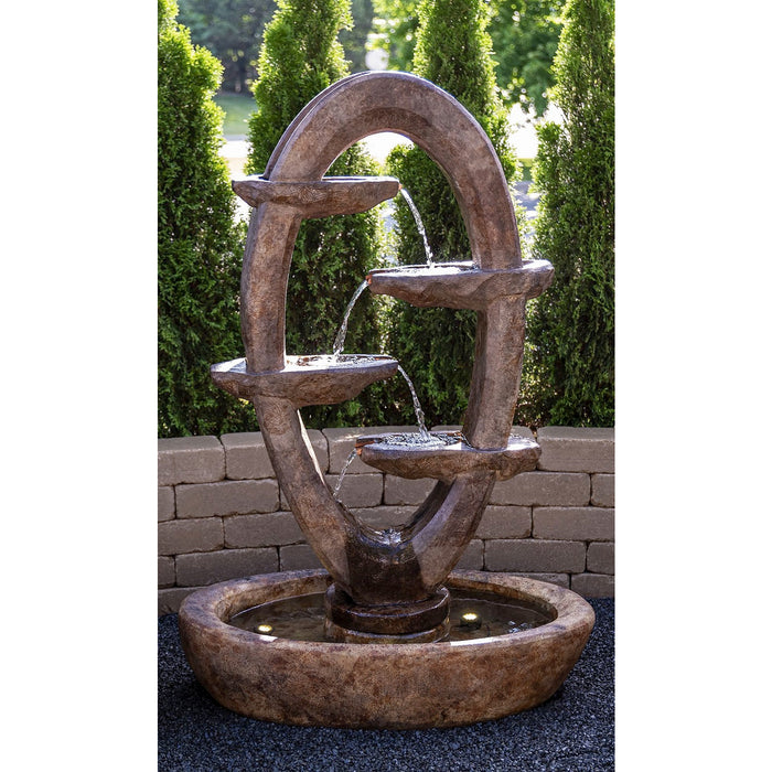 Ellipse Fountain- Cast Stone-59"H