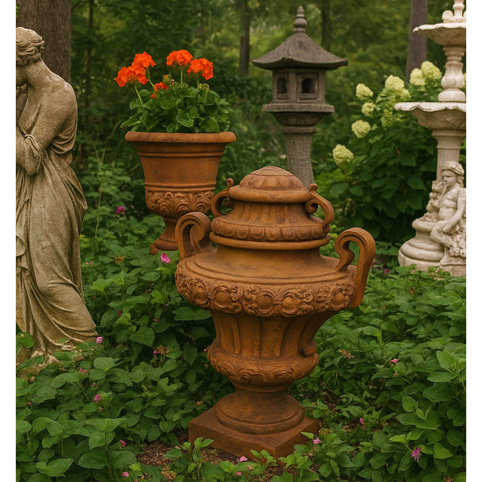 Embellished Urn with Lid