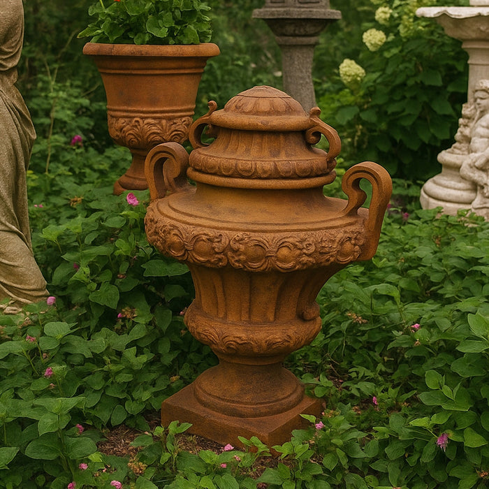 Embellished Urn with Lid