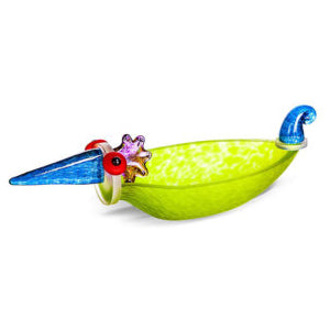 Ente the Duck Art Glass Bowl by Borowski-Lime