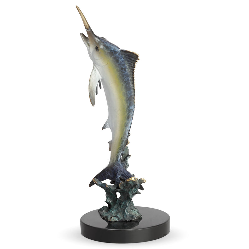 Excited Blue Marlin Sculpture