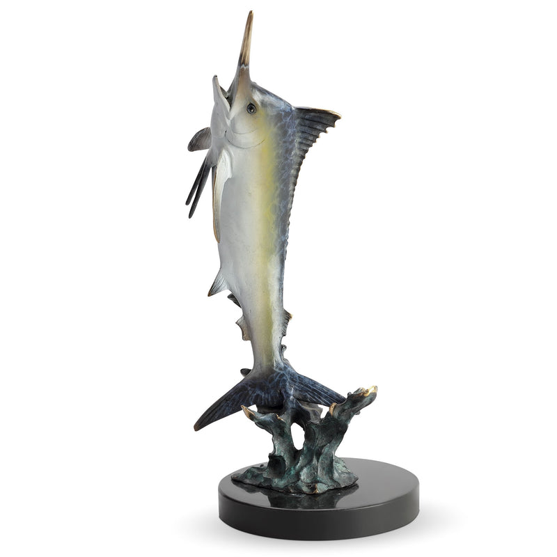 Excited Blue Marlin Sculpture